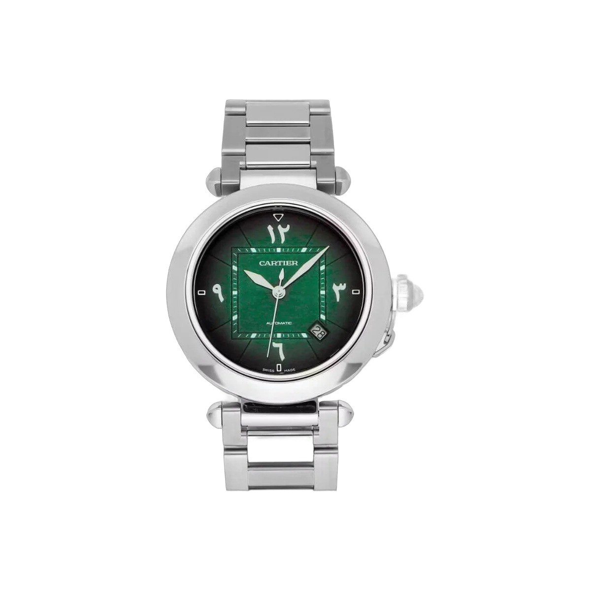 Cartier Pasha Wspa0022 Green Dial 41Mm Stainless Steel Middle East Edition Limited To 200 Pieces Men's Watch