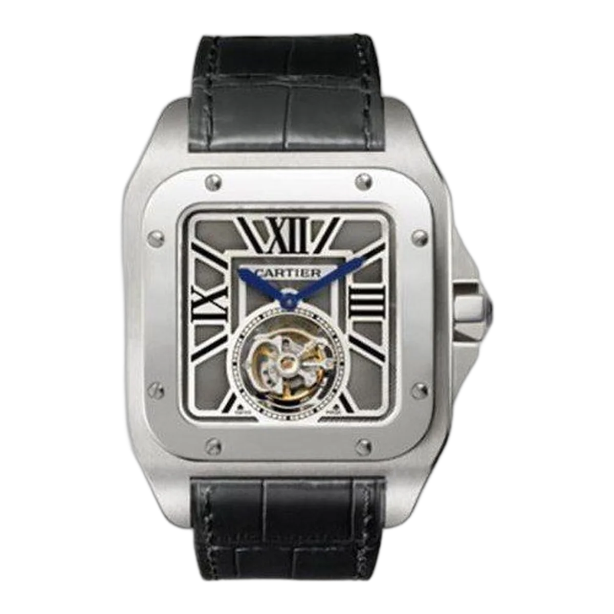 Cartier Santos 100 Flying Tourbillon Limited Edition 18Kt White Gold Men's Watch