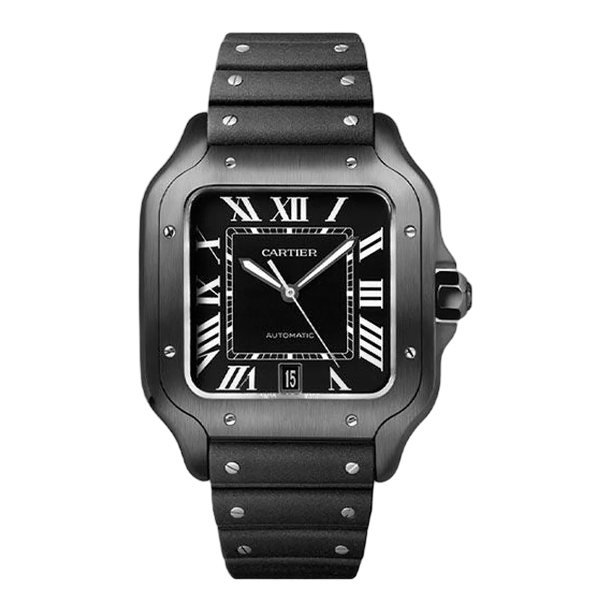 Cartier Santos De Cartier Black Dial Men's Watch