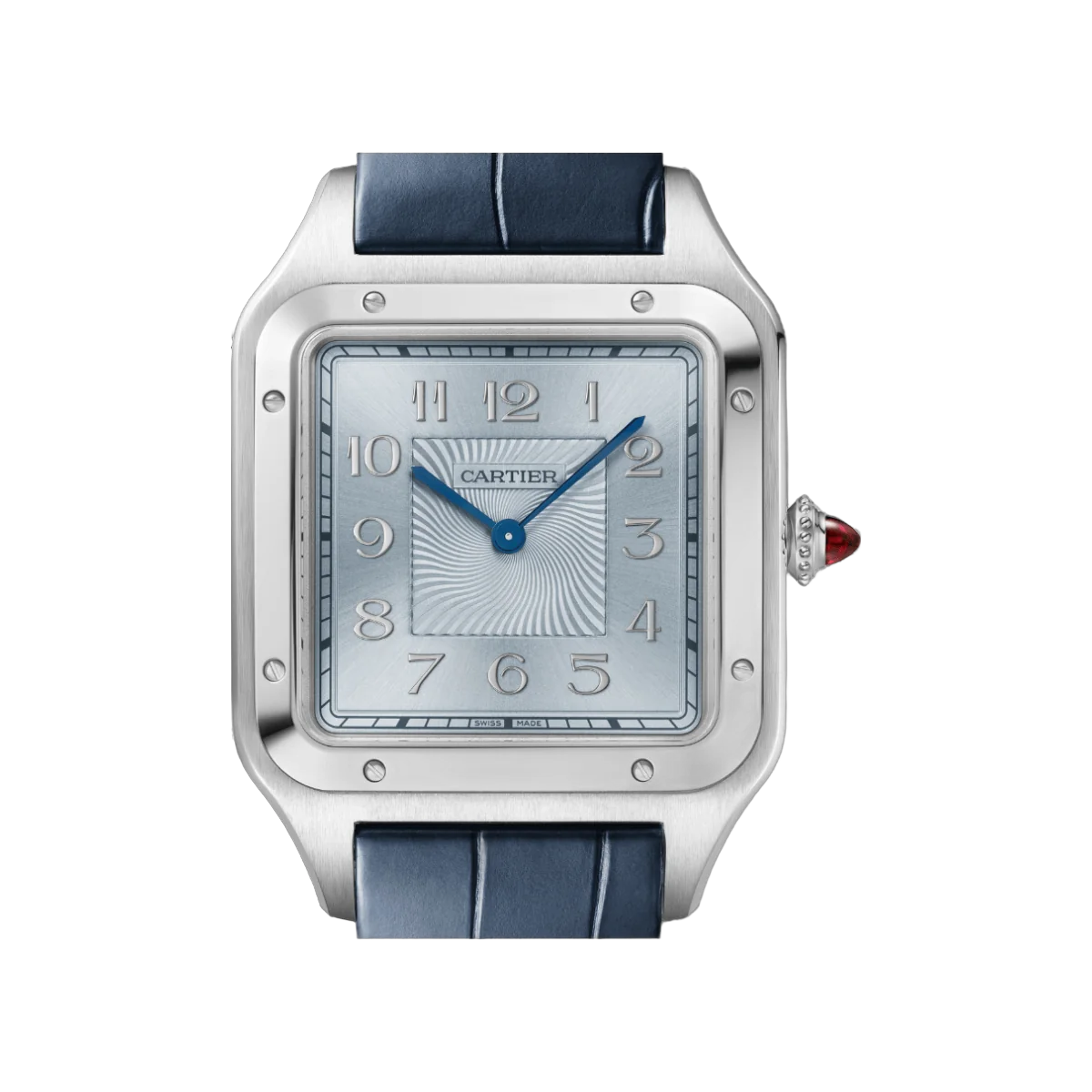 Cartier Santos Dumont CRWGSA0048 Platinum 46mm Blue Dial Mens Watch