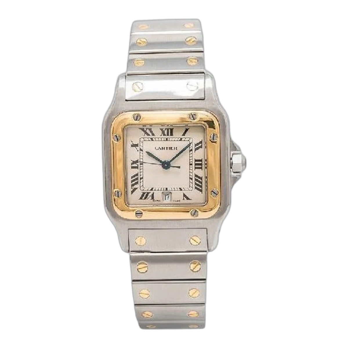 Cartier Santos Galbee Steel & Gold Ladies Watch