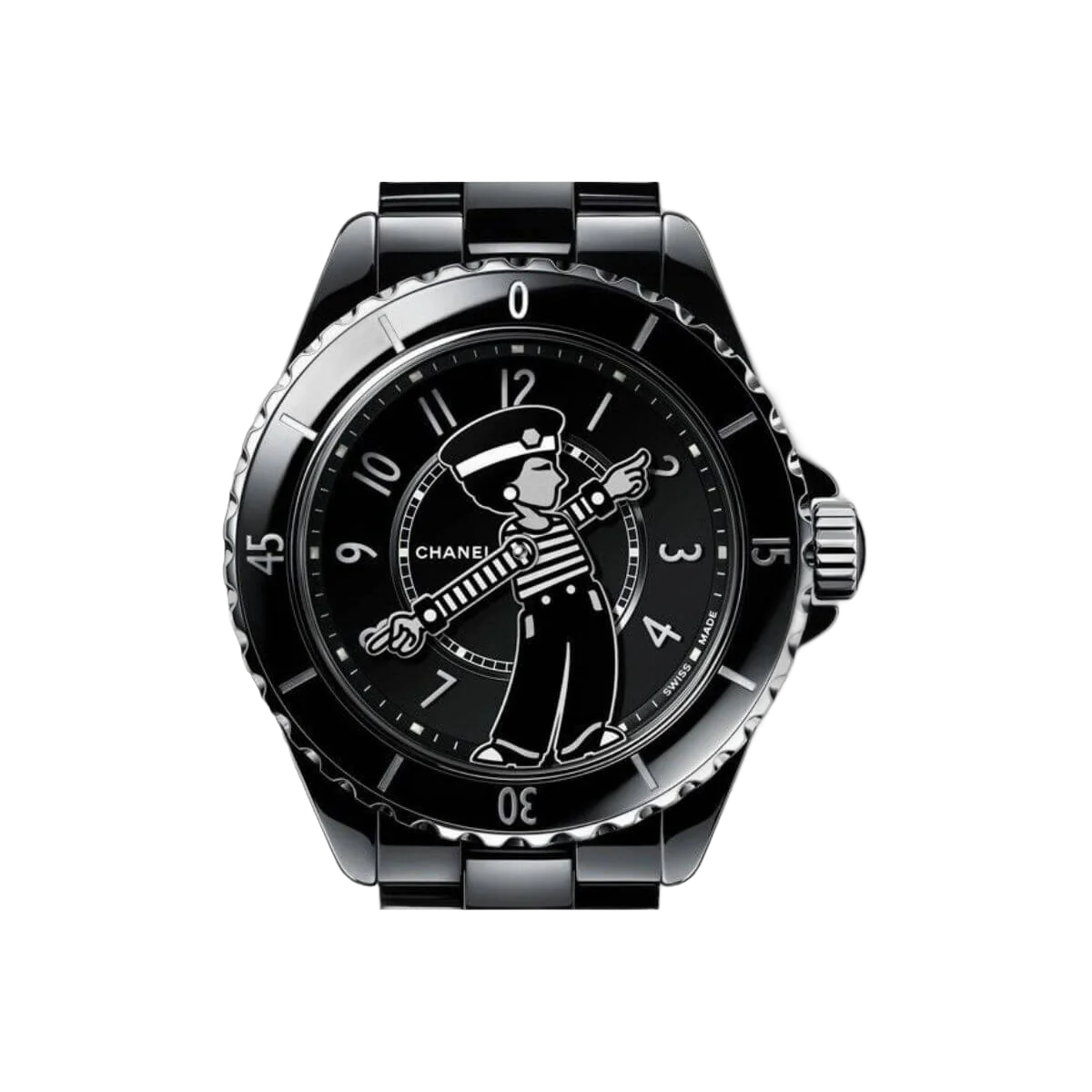 Chanel Mademoiselle J12 H7609 LA Pausa Black Ceramic 38mm
