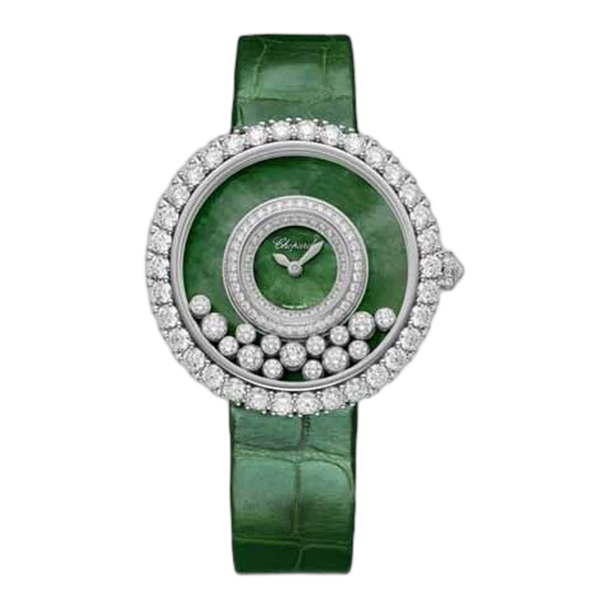 Chopard Happy Diamonds Joaillerie 37.7Mm 18K White Gold Ladies Watch