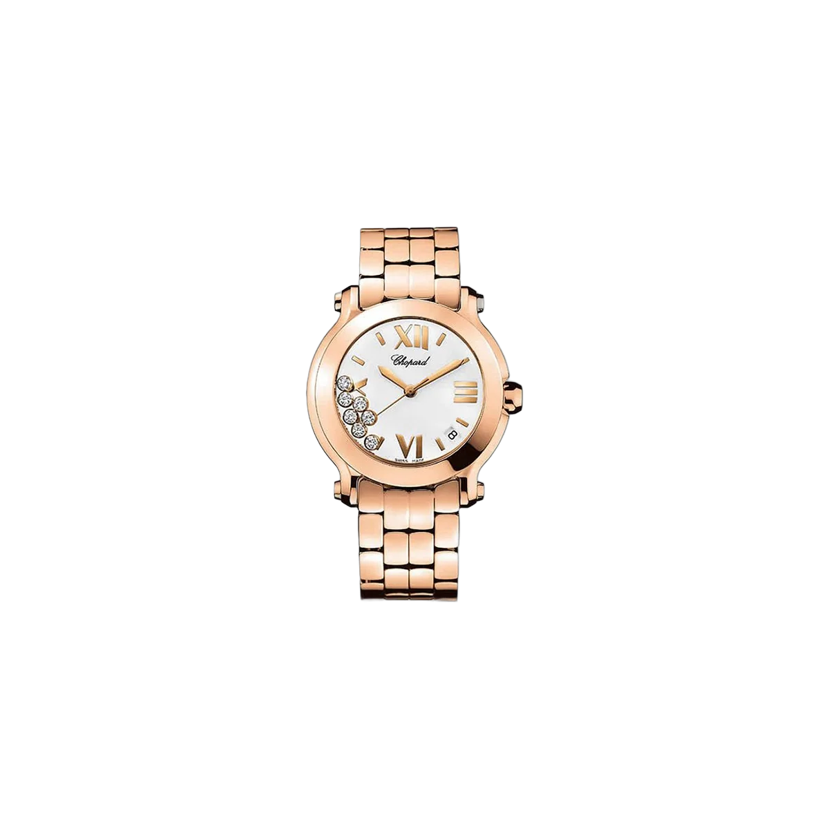 Chopard Happy Sport Medium 18Kt Rose Gold 36Mm Ladies Watch