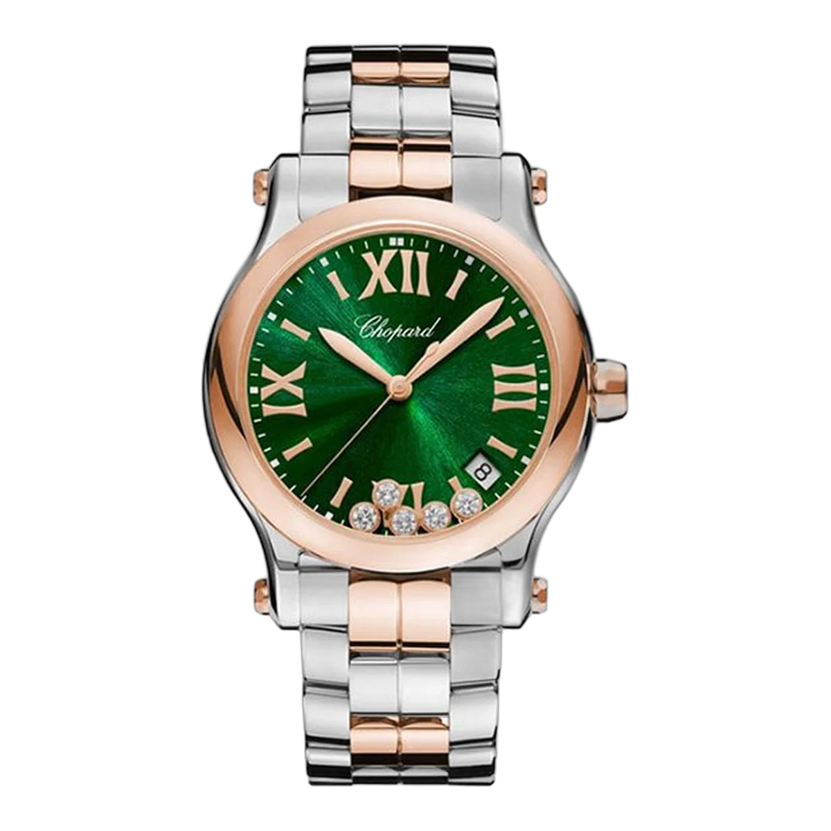 Chopard Happy Sport Quarz Damenuhr mit grünem Zifferblatt