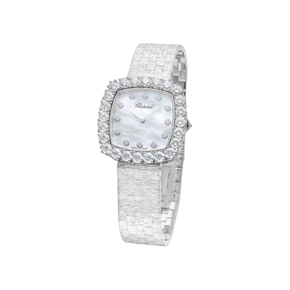 Chopard L'Heure Du Diamant 10A386-1106 White Gold 30mm MOP Dial Ladies Watch
