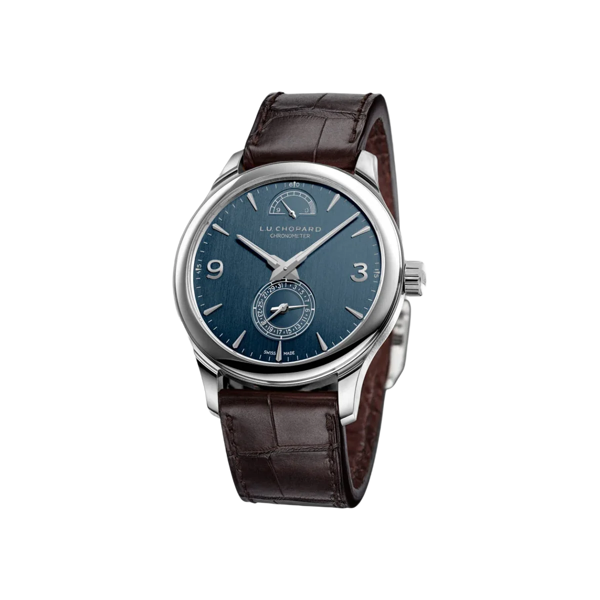 Chopard L.U.C Quattro 161926-1002 Weißgold 43mm Galvanisch Grau-Blaues Zifferblatt Herrenuhr