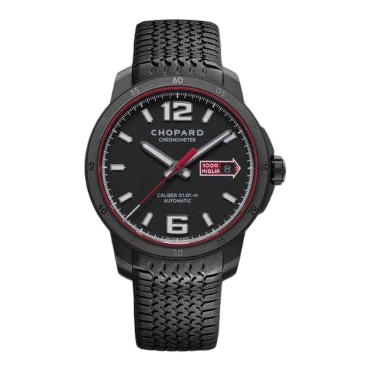 Chopard Mille Miglia GTS 43 mm Schwarze DLC-Edelstahluhr für Herren