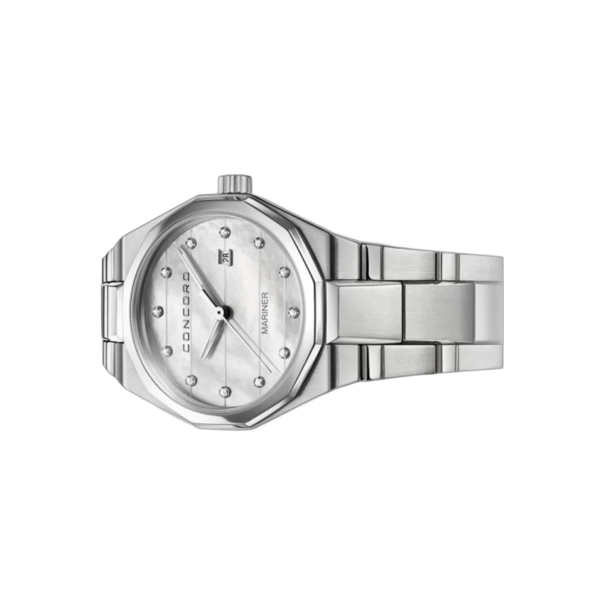 Concord Mariner 0320273 Quartz Steel White MOP Diamond Dial 41mm Ladies Watch