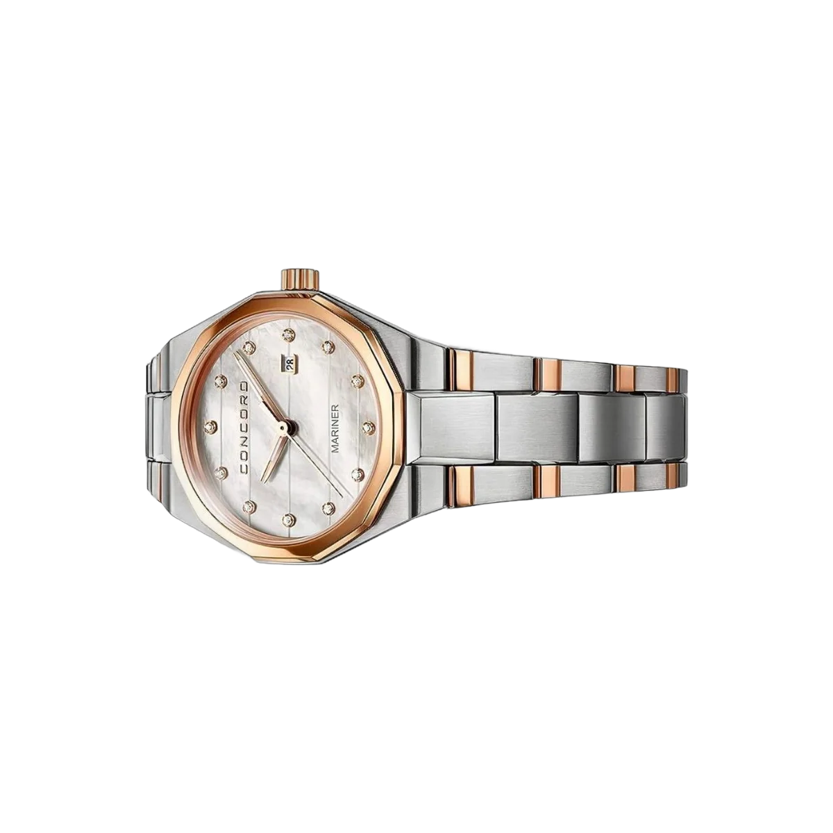 Concord Mariner 0320277 Quarz RG Stahl MOP Diamant Zifferblatt 30mm Damenuhr