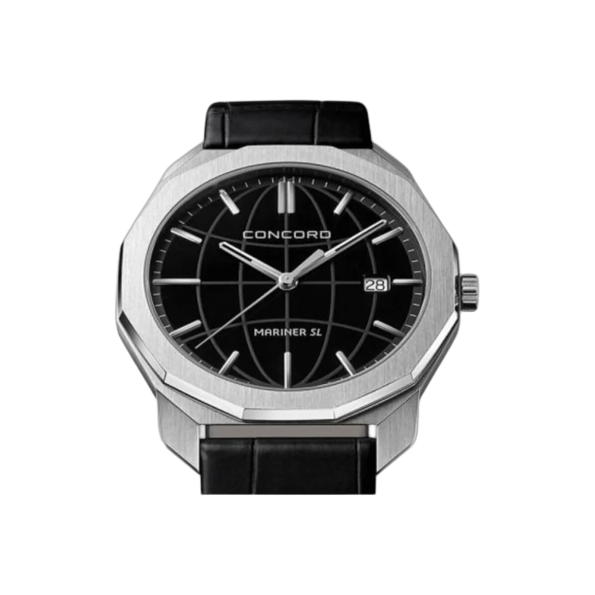 Concord Mariner 0320475 SL Quarz Stahl Schwarzes galvanisches Zifferblatt 40mm Herrenuhr