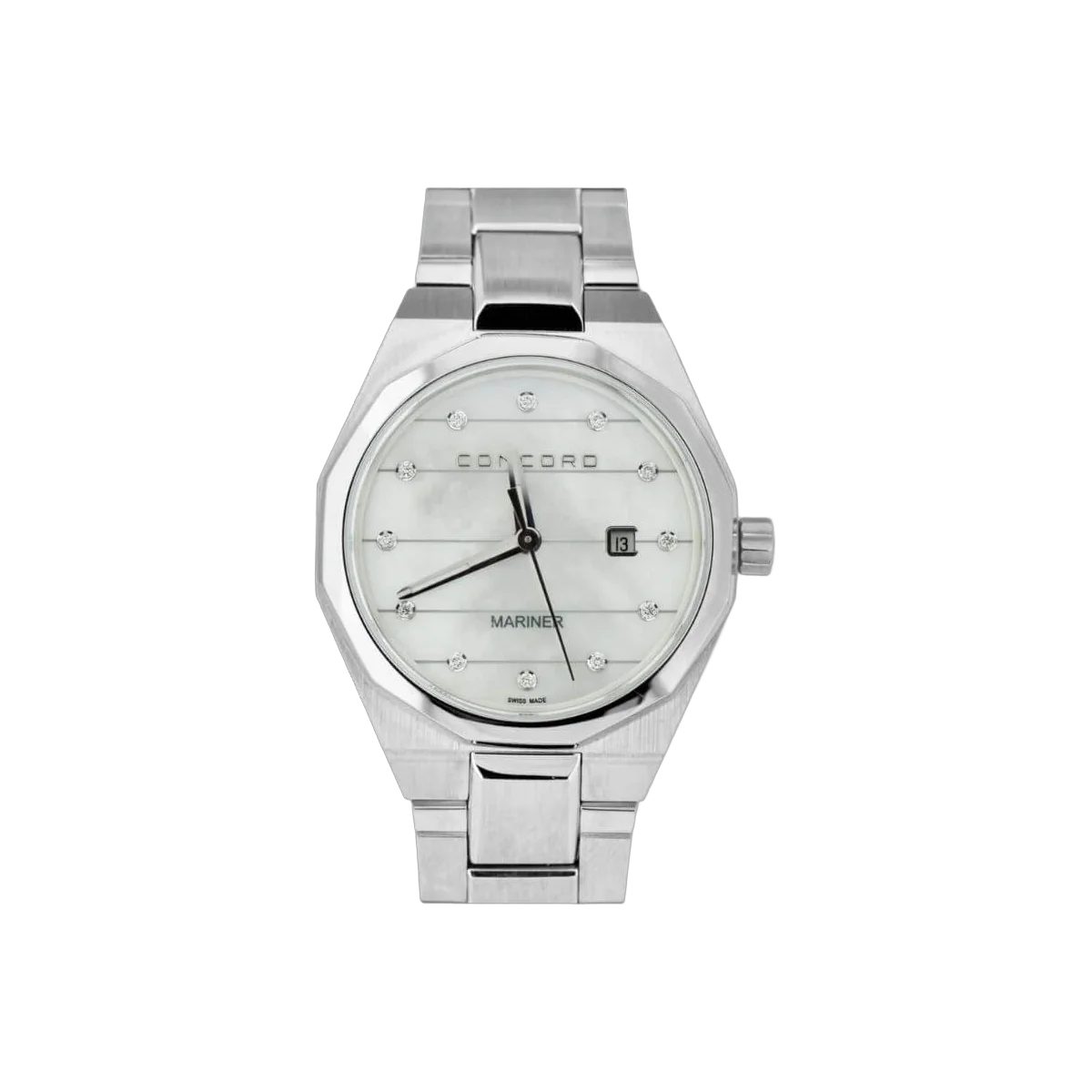 Concord Mariner 05.3.14.1097 Quartz White MOP Diamond Dial 30mm