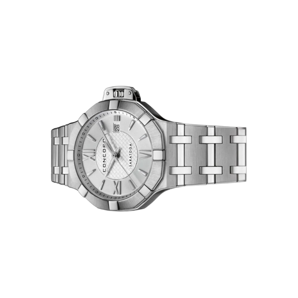 Concord Saratoga 0320428 Quartz Steel Silver Roman Dial 31mm Ladies Watch