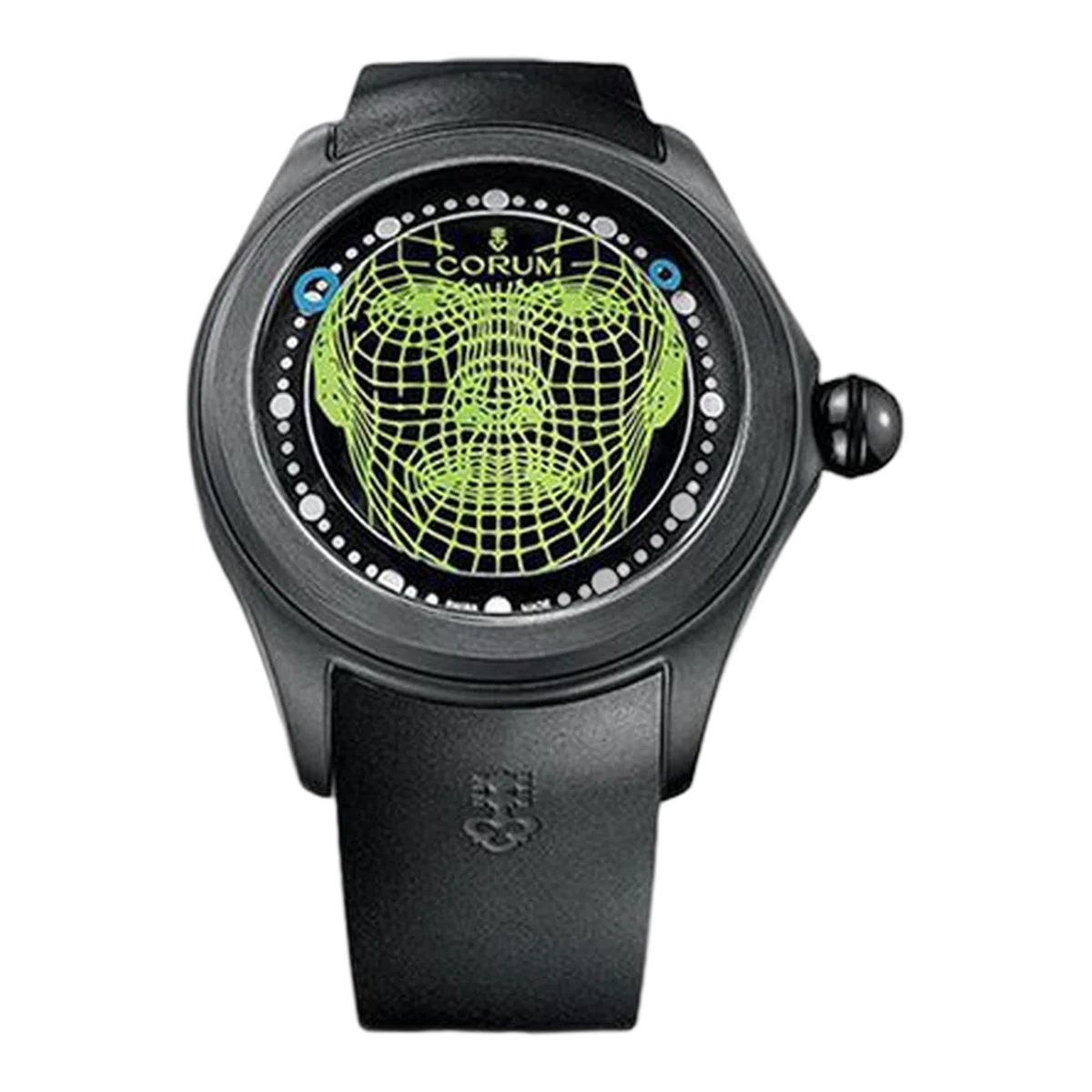 Corum Big Bubble Magical 52M Titanium / Wire Frame / Rubber Limited Edition Men's Watch Ref. L390 / 03636