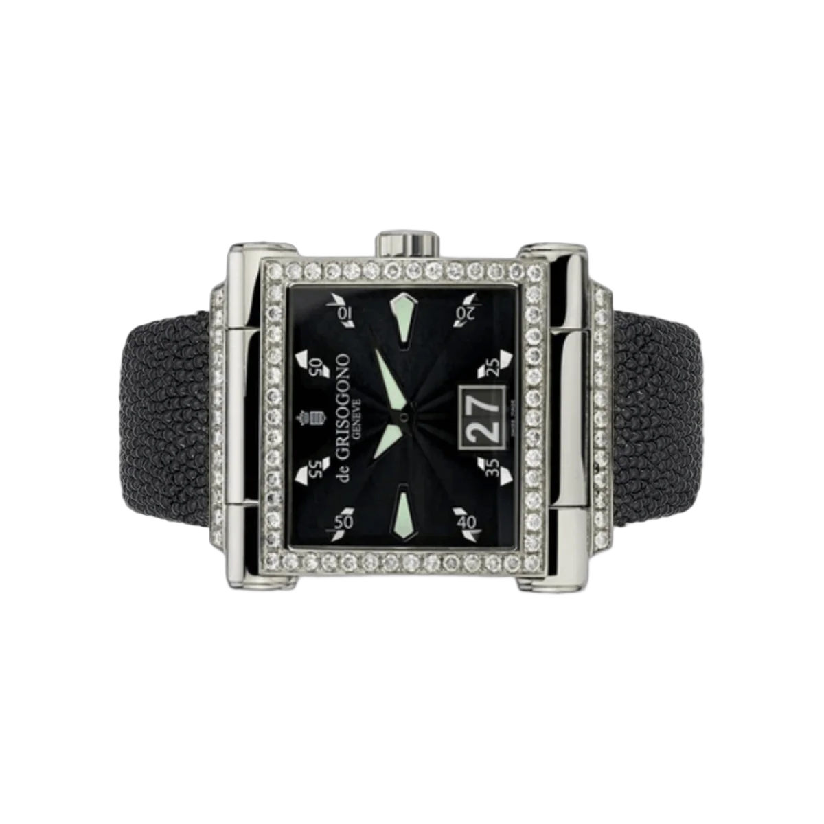 De Grisogono Instrumento Grande N01 Diamonds Fixing Black Dial