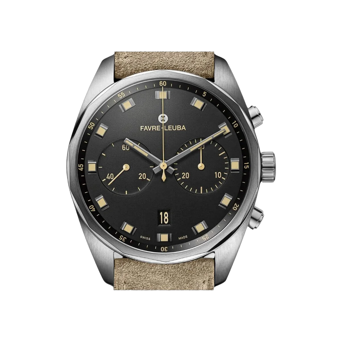 Fave-Leuba Sky Chief 00.10202.08.10.48 Chronograph Automatic Black Dial
