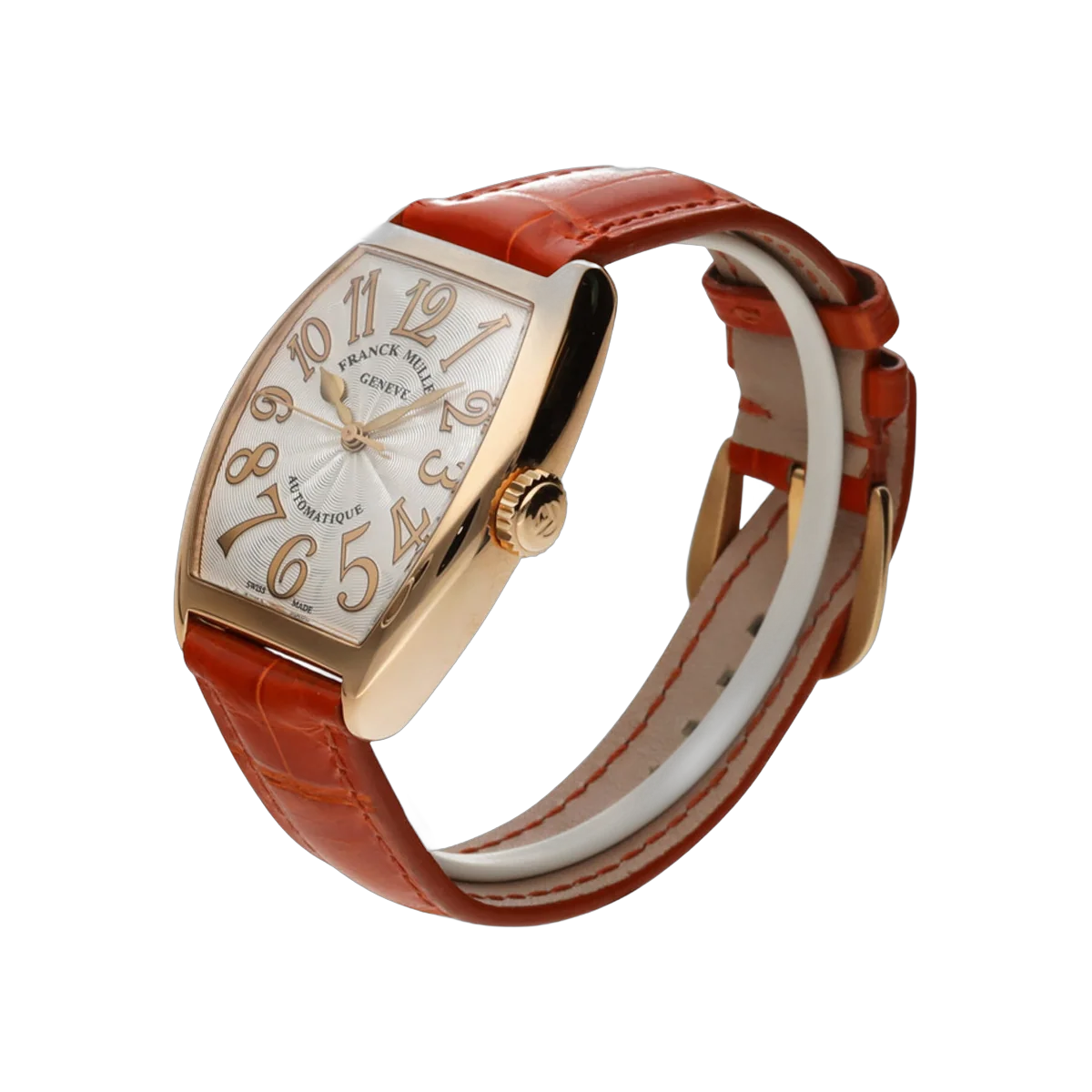 Franck Muller Cintrée Curvex 7500 SC ATFO Roségold 29mm Weißes Zifferblatt Damenuhr