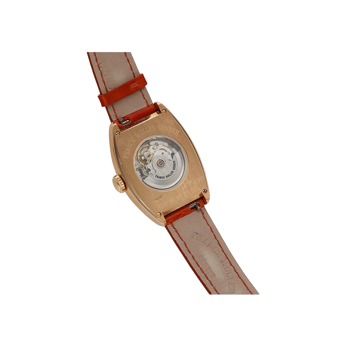 Franck Muller Cintrée Curvex 7500 SC ATFO Roségold 29mm Weißes Zifferblatt Damenuhr