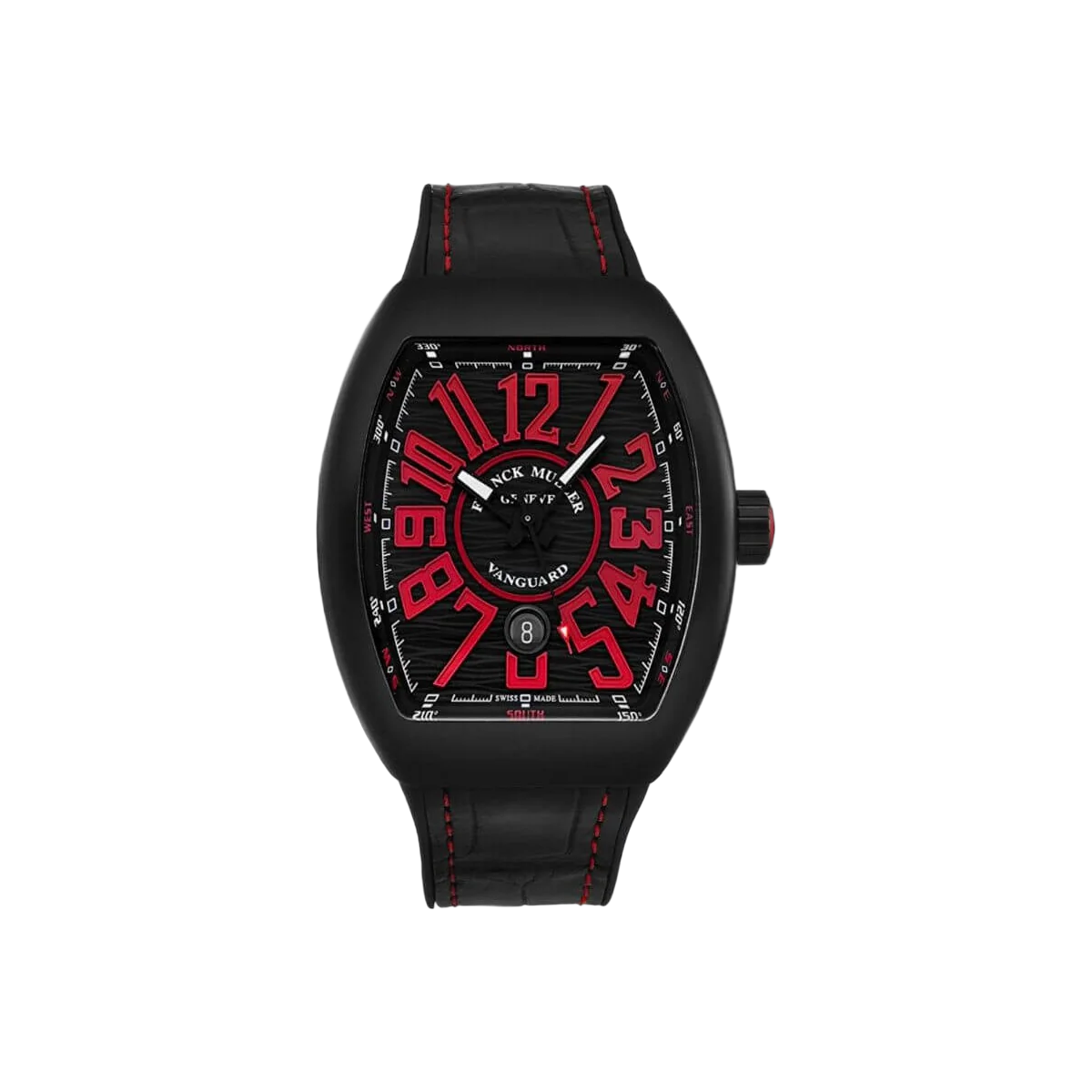 Franck Muller V45 SC DT TT NR BR AC NR Armbanduhr Rote Ziffern