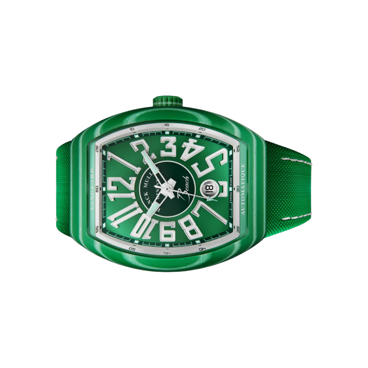 Franck Muller Vanguard Beach Edition V 41 SC DT GF VR VE BC 碳纤维 41 毫米绿色表盘男士手表