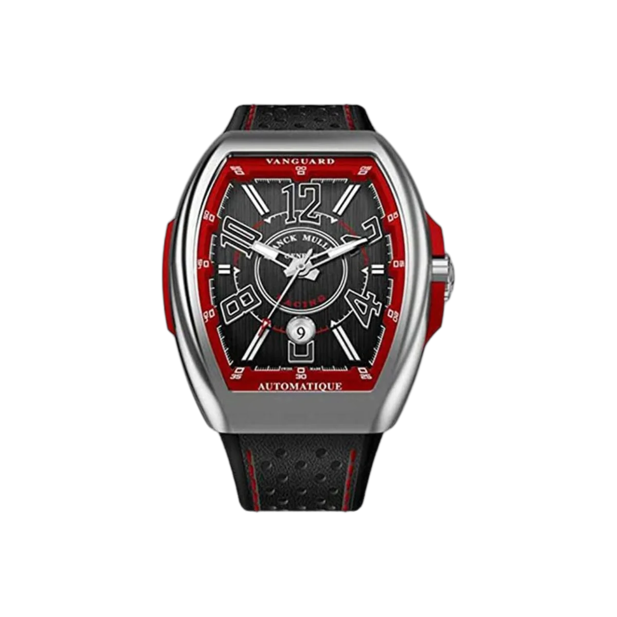 Franck Muller Vanguard Racing V 45 Sc Dt Sqt Rcg Ac Er Black With Red Accents