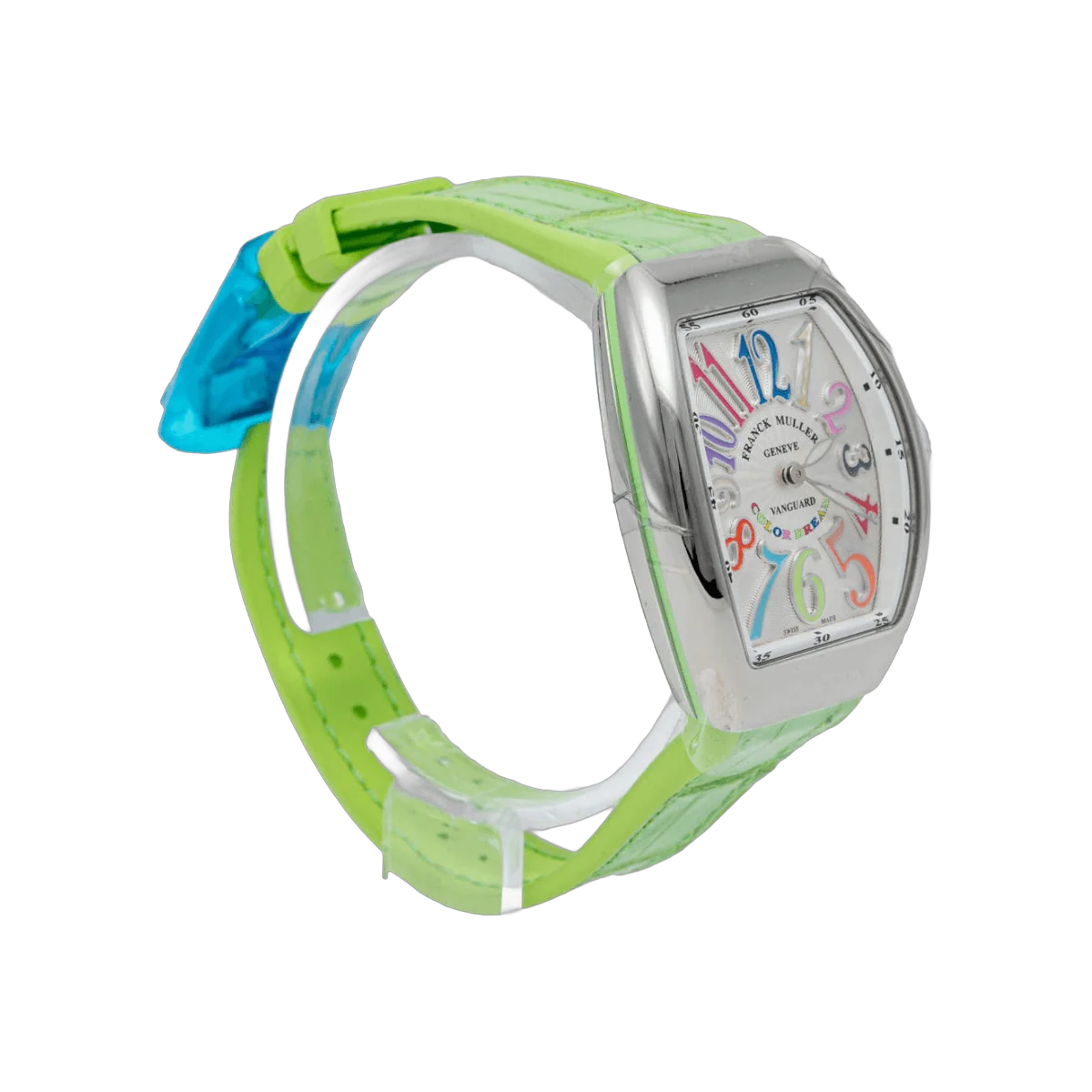 法穆兰 Vanguard V 32 QZ COL DRM AC VE Master Of Complication Qyartz 绿色表带女士手表