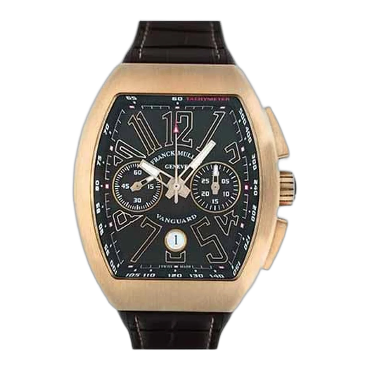 Franck Muller Vanguard V 45 CC DT 5N BR NR كرونوغراف تاريخ 45 ملم