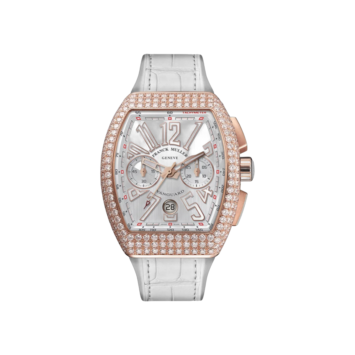 Franck Muller Vanguard V 45 CC DT D 5N BC 5N 玫瑰金 45 毫米白色表盘男士手表