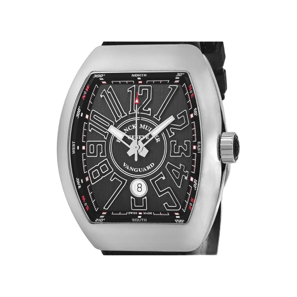 Franck Muller Vanguard V 45 SC DT AC BR NR Stainless Steel 45mm Black Dial Mens Watch
