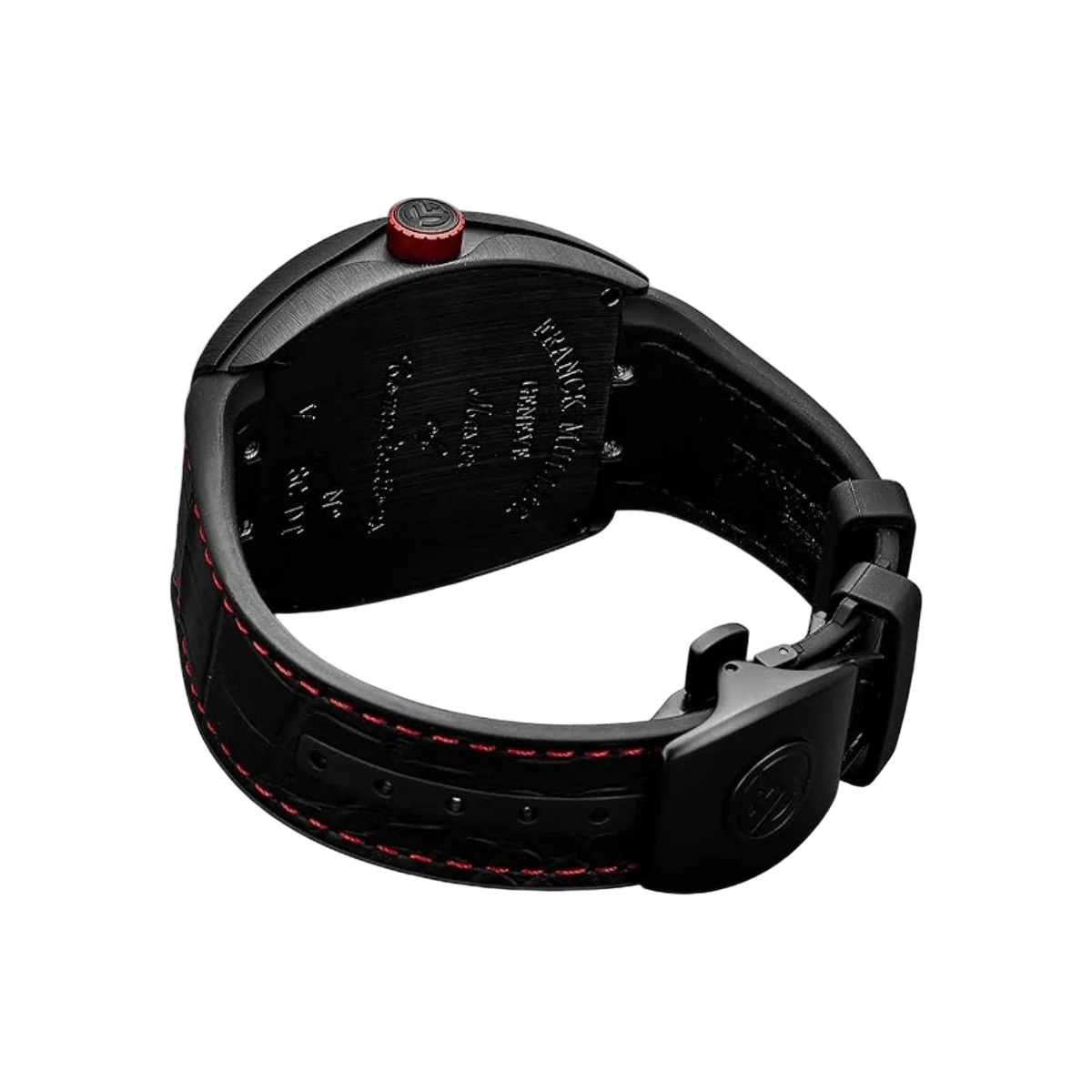 Franck Muller Vanguard V 45 SC DT TT NR BR NR Schwarzes Titan Rote Ziffern 45mm Schwarzes Zifferblatt Herrenuhr