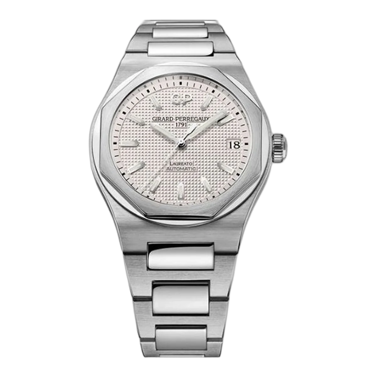 Girard Perregaux Laureato 81010-11-131-11A Silver Dial 42Mm Stainless Steel Men's Watch