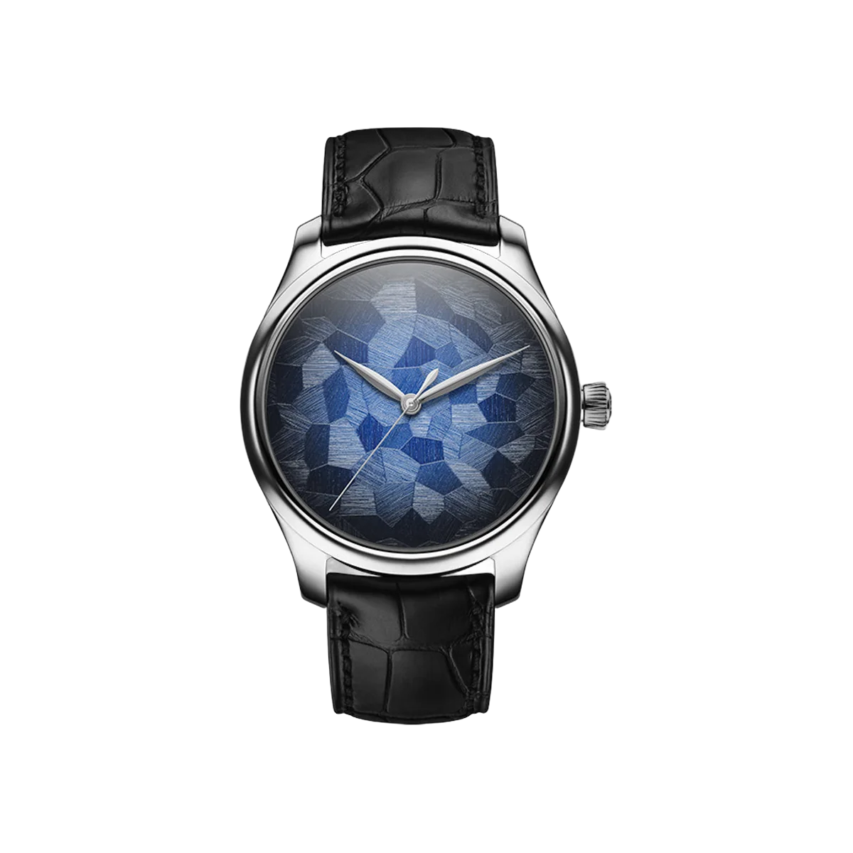 ساعة يد رجالية H. Moser & Cie. Endeavour 1200-1220 Centre Seconds من الستانلس ستيل 40 ملم مينا أزرق فومي