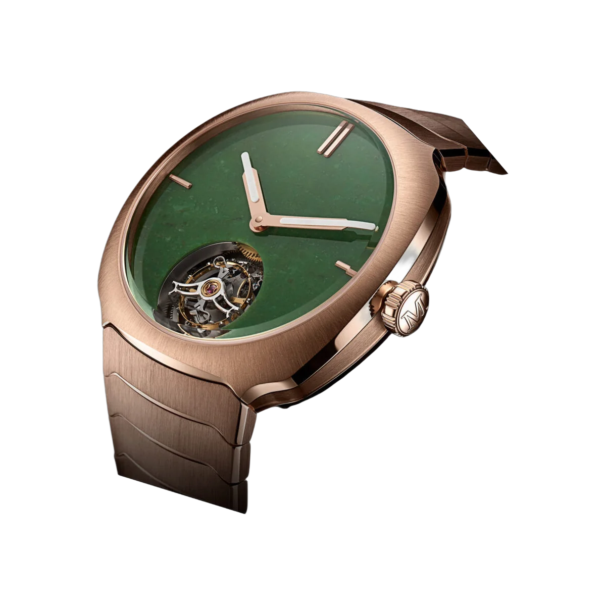 H. Moser & Cie. Streamliner 6804-0406 Tourbillon Roségold 40mm Grüne Wyoming-Jade Zifferblatt Herrenuhr