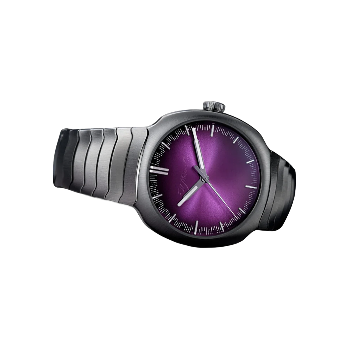 H. Moser & Cie Streamliner Centre Seconds 6201-1201 Edelstahl 40mm Purple Haze Fumé Zifferblatt Herrenuhr