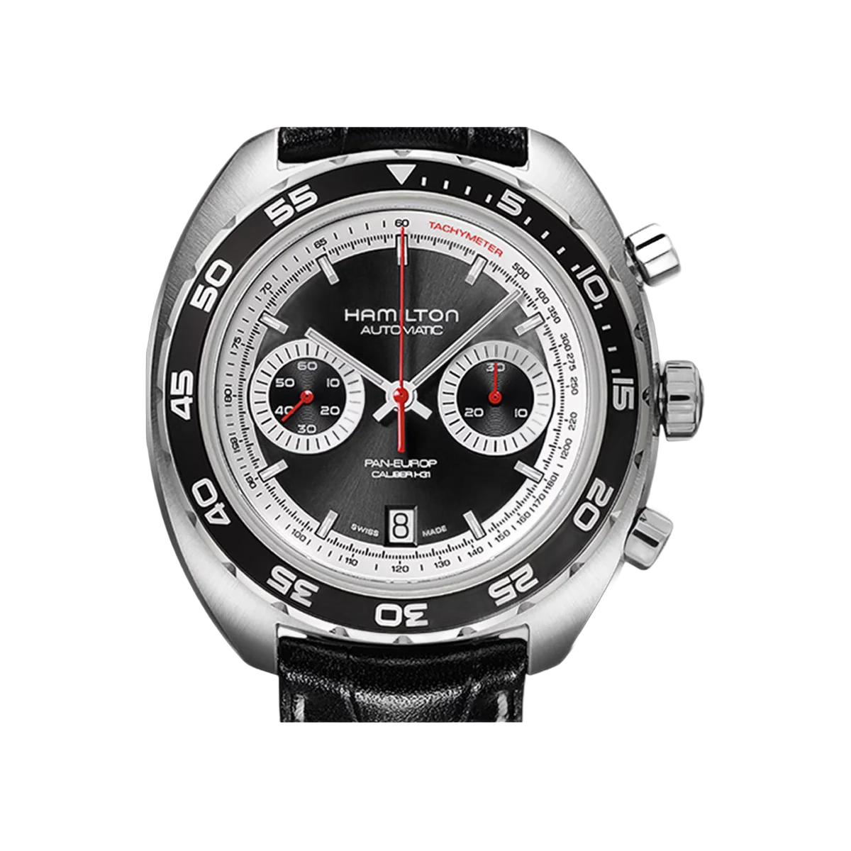 Hamilton American Classic Pan Europe H35756735 Stainless Steel 42mm Black Dial Men's Watch – additional product photo 2