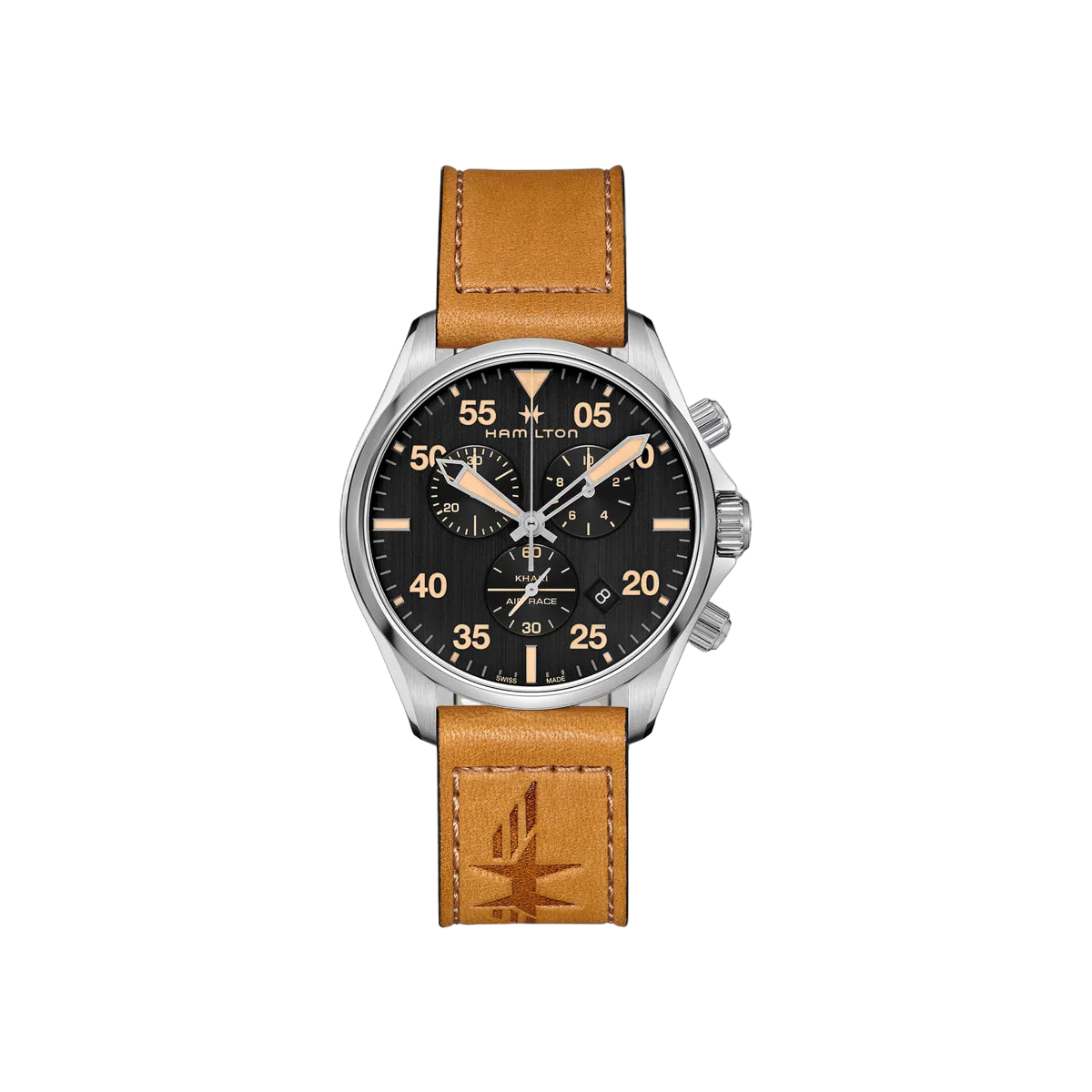 Hamilton Khaki Aviation Pilot H76722531 Stainless Steel 44mm Black Dial Men's Watch