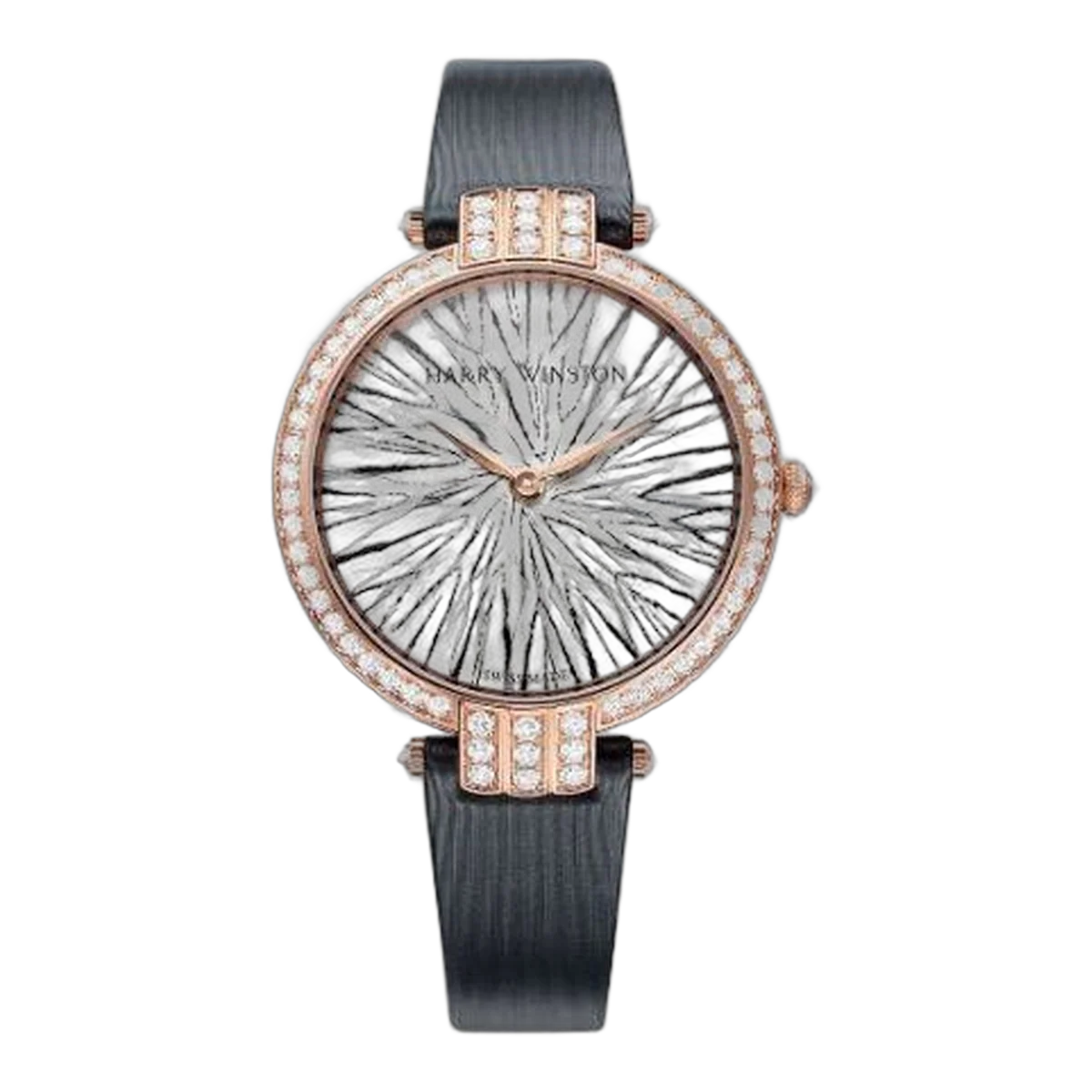 Harry Winston Premier PRNQHM36RR004 Feathers 36mm 18Kt Rose Gold