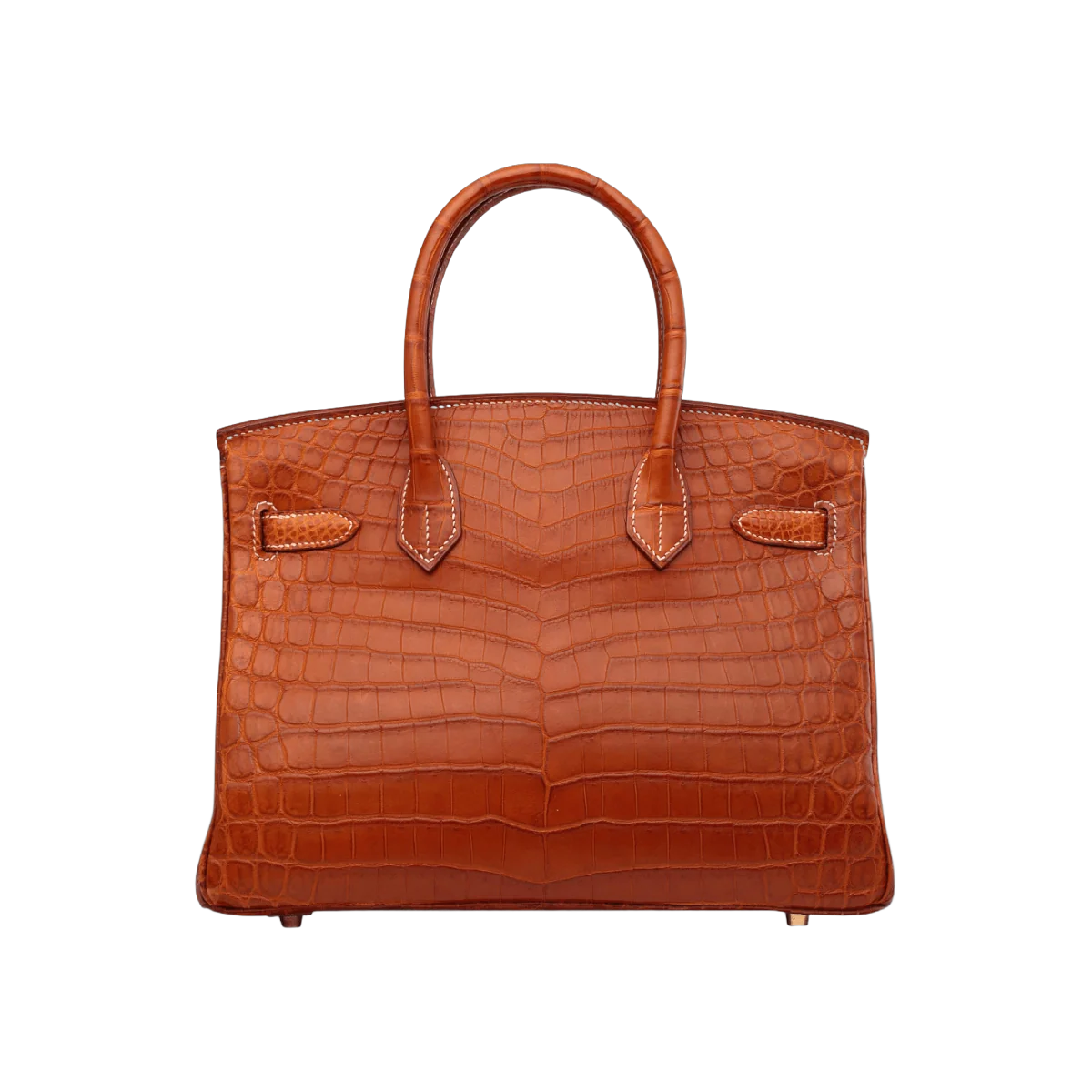 Hermes Birkin 30 Fauve Matt Croco Gold Hw Handbag