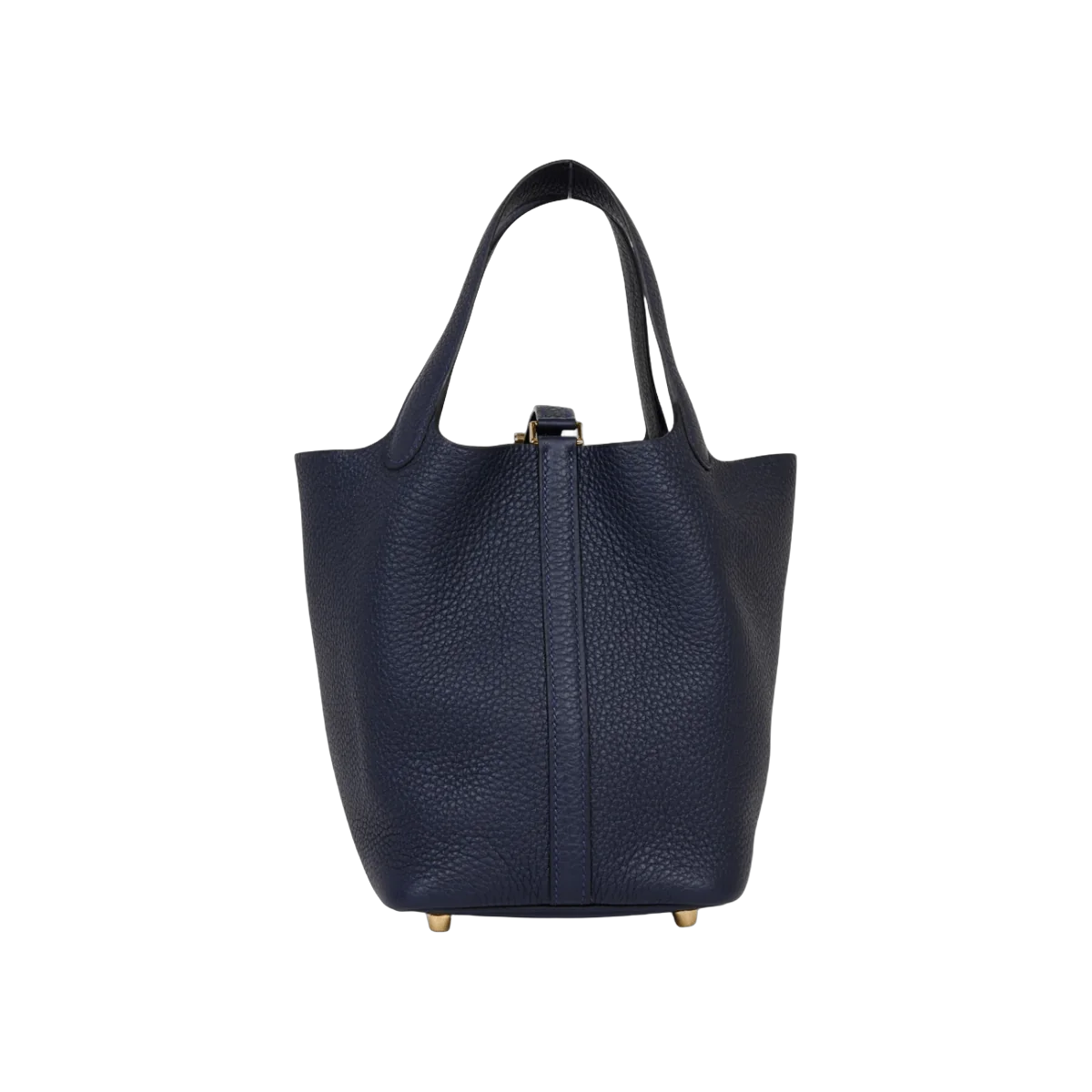 Hermes Picotin 18 Bleu Nuit Taurillon Clemence 皮革 金色五金包