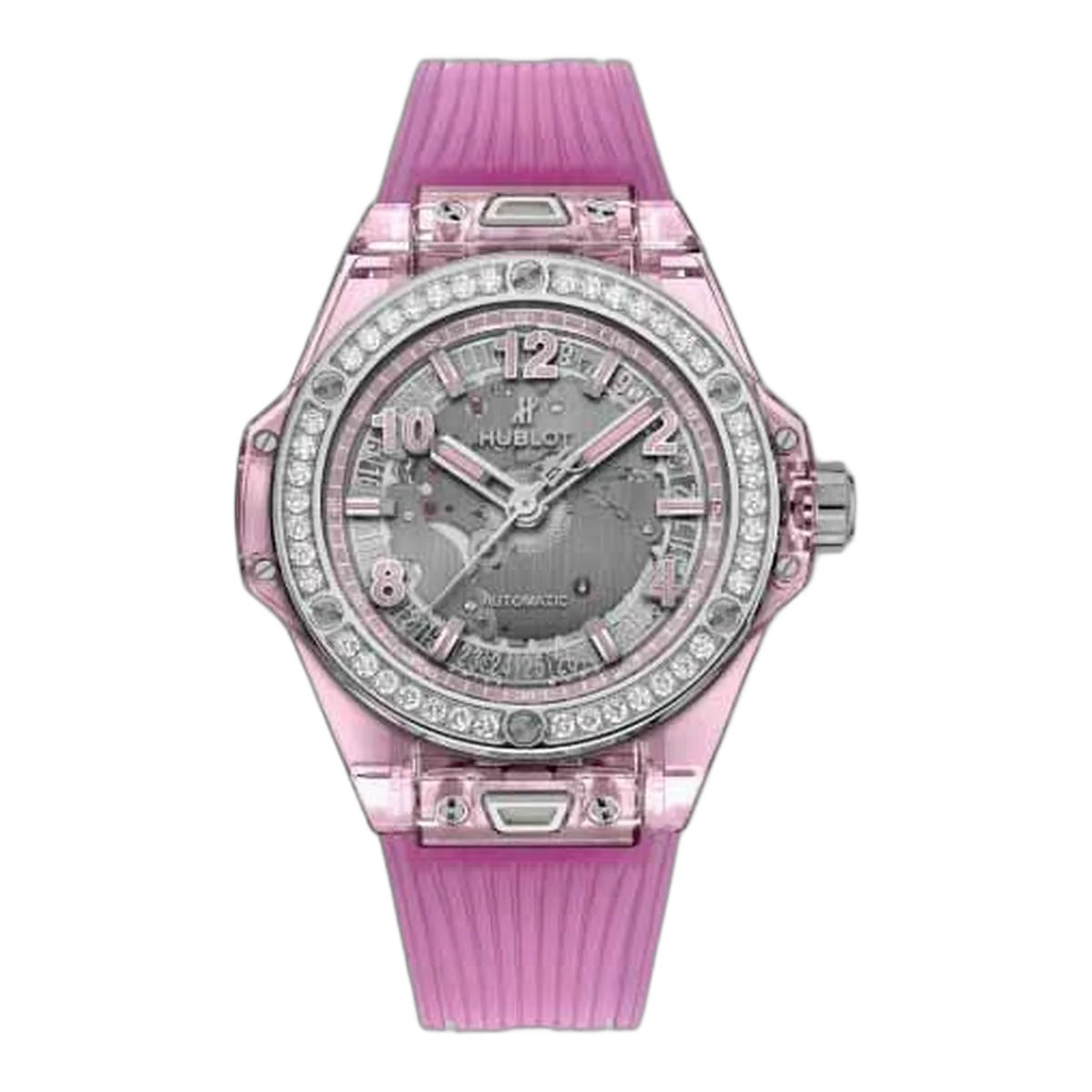 Hublot Big Bang One Click 465.jp.4802.rt.1204 Pink Sapphire Diamonds Limited Edition