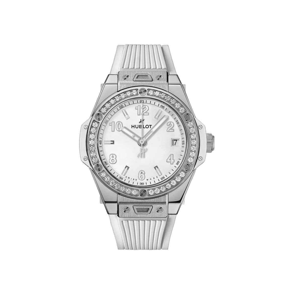 Hublot Big Bang One Click 465.SE.2010.RW.1204 Steel White Diamonds 39mm Ladies Watch