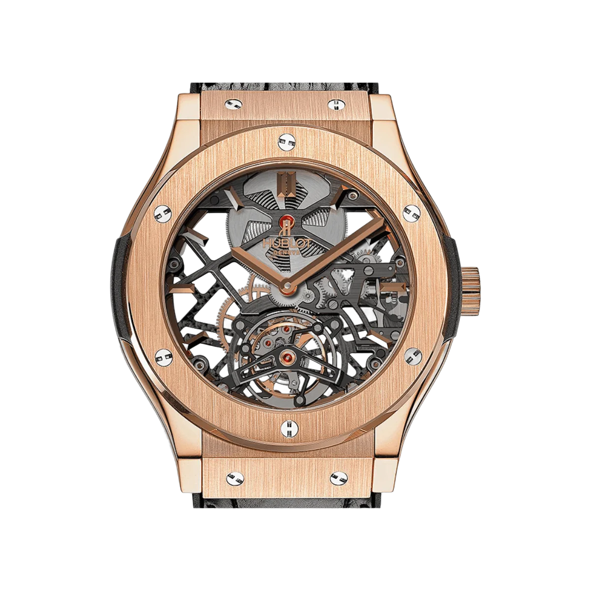 Hublot Classic Fusion 505.OX.0180.LR Ultra-Thin Tourbillon King 18kt Rose Gold 45mm Skeleton Dial Mens Watch – additional product photo 3