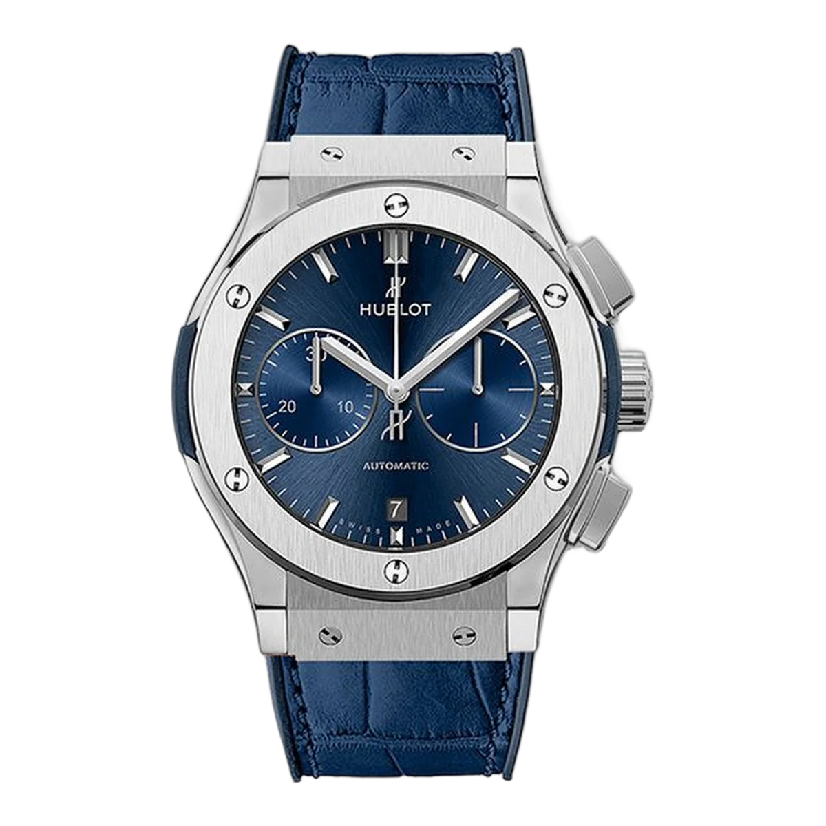 Hublot Classic Fusion 521.Nx.7170.Lr Blue Chronograph 45Mm Titanium Blue Straps