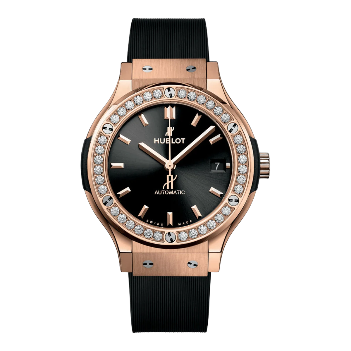 Hublot Classic Fusion 565.OX.1480.RX.1204 Titan Diamanten Automatik 38mm Damenuhr