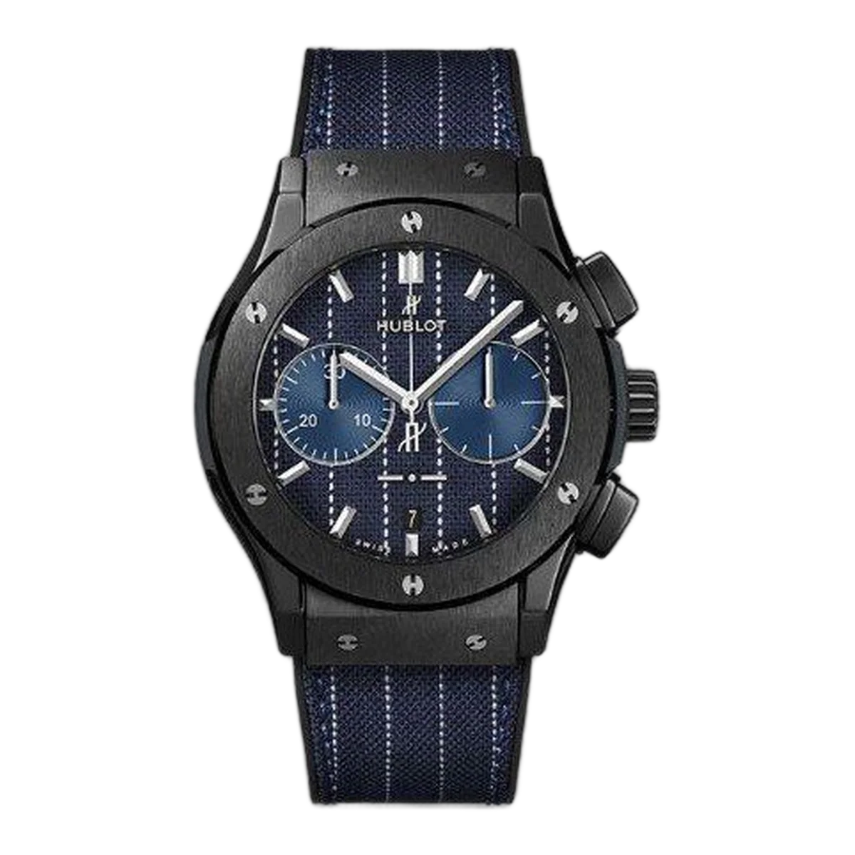 Hublot Classic Fusion Chronograph Italia Independent Pinstripe Ceramic Limited Edition Of 100 Pieces 45Mm Men's Watch