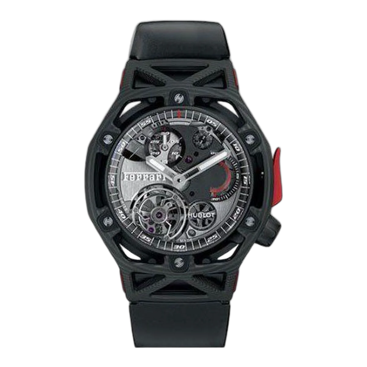 Hublot Techframe Ferrari Tourbillon Chronograph Carbon Limited Edition Of 70 Men's Watch