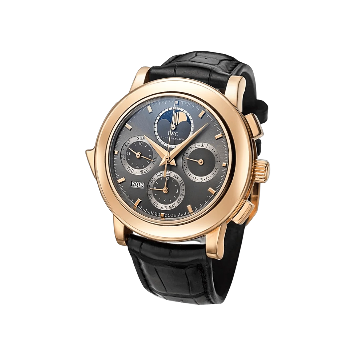 IWC Grande Complication IW377025 Perpetual Calendar Chronograph 18Kt Rose Gold Gray Dial