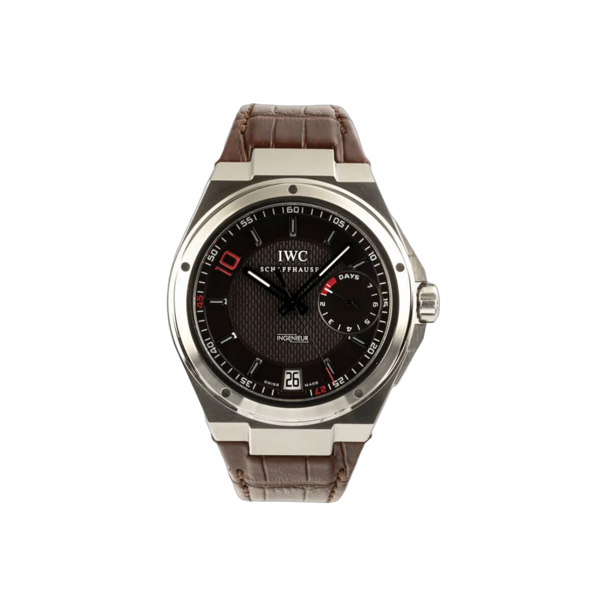 IWC إنجينير زين الدين زيدان IW500508 45 ملم ستانلس ستيل مينا سوداء