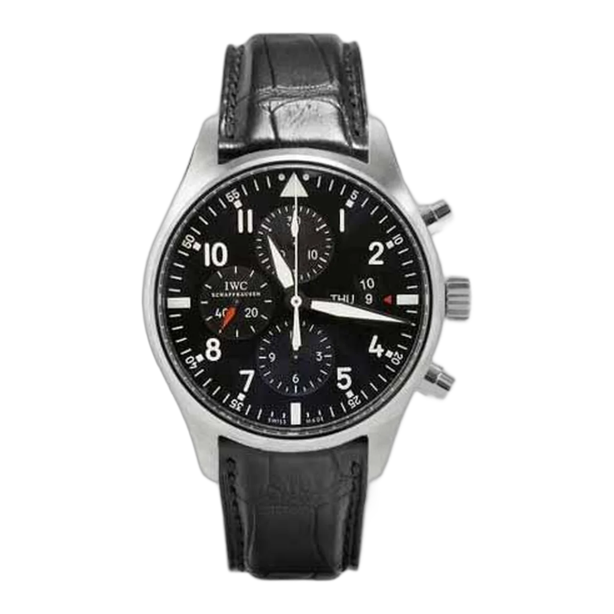 Iwc Pilot Chronograph Automatic Black Dial Stainless Steel 43Mm Men's Watch