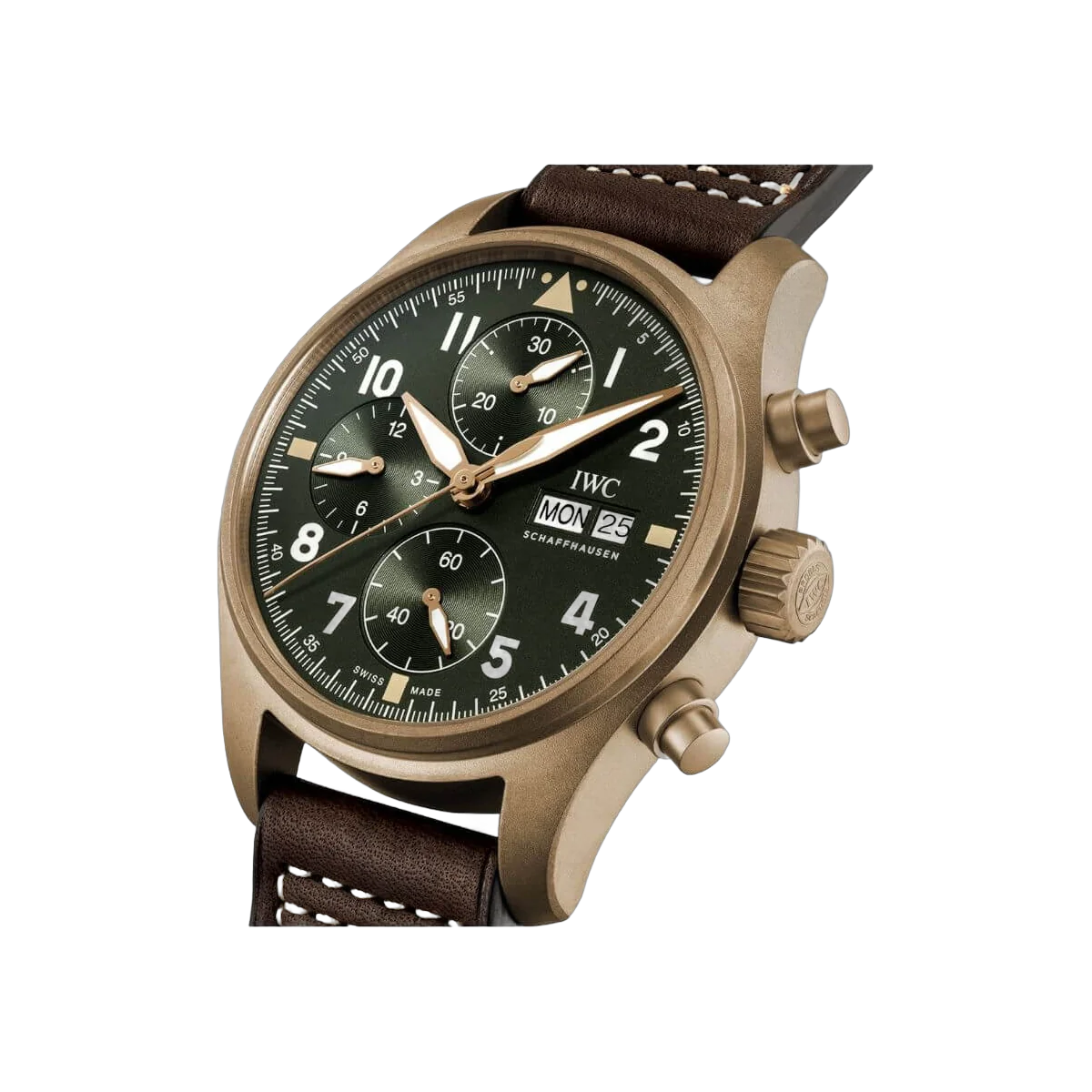 ساعة IWC پایلوت IW387902 كرونوغراف سبتفاير بمينا أخضر